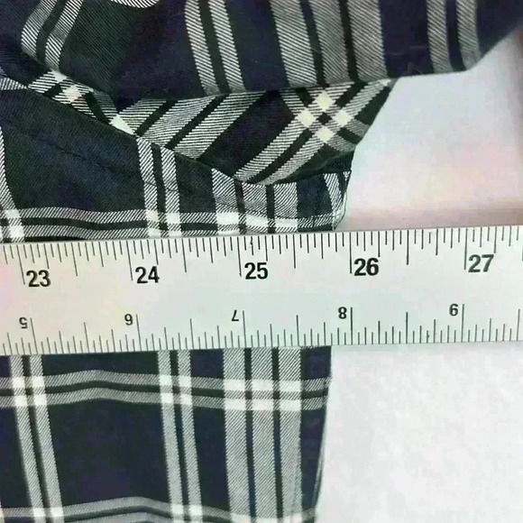 Express Men’s Button-Up Shirt Men’s XL Blue and White Long Sleeve - Picture 6 of 7